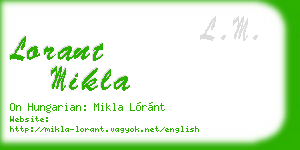 lorant mikla business card