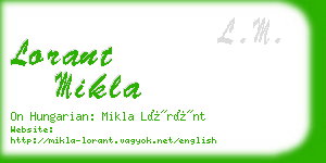 lorant mikla business card